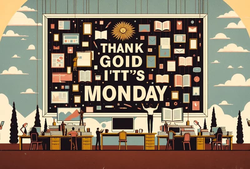 Gracias a Dios que es lunes | ambiente de trabajo positivo